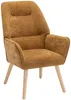 Vente-unique - OSIMO Sessel Stoff Braun - B 71 cm x H 92 cm x L 62 cm Bild 3