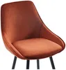 Vente-unique - MASURIE Barhocker SamtStoff Rot - B 51 cm x H 99 cm x L 48 cm Bild 5