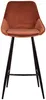 Vente-unique - MASURIE Barhocker SamtStoff Rot - B 51 cm x H 99 cm x L 48 cm Bild 2