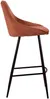 Vente-unique - MASURIE Barhocker SamtStoff Rot - B 51 cm x H 99 cm x L 48 cm Bild 4