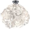LED Deckenleuchte mit Blätter Lampenschirm in Weiß Ø 38cm Bild 2