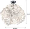 LED Deckenleuchte mit Blätter Lampenschirm in Weiß Ø 38cm Bild 4