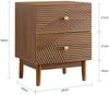 SoBuy FBT170-N Nachttisch, Spanplatte, Melamin, Braun, 45 x 58 x 40 cm Bild 3