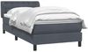 vidaXL Boxspringbett mit Matratze Dunkelgrau 90x220 cm Samt 3317890 Bild 3