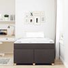 vidaXL Bettrahmen mit Matratze Dunkelbraun 120 x 190 cm Stoff 3399345 Bild 3