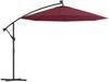 vidaXL Ampelschirm mit LED-Beleuchtung und Stahl-Mast Weinrot 313780 Bild 2