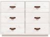 Sideboard Weiß 100 x 40 x 75 cm Massivholz Kiefer [820143] Bild 5