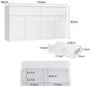 FUFU&GAGA Kommode Weiße Hochglanz-Kommode, Sideboard mit Schubladen, MDF, 3 Größen Bild 2