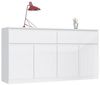 FUFU&GAGA Kommode Weiße Hochglanz-Kommode, Sideboard mit Schubladen, MDF, 3 Größen Bild 4
