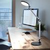 LED Tischleuchte, Touchdimmer, drehbar, silber, H 90,5 cm Bild 3