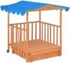vidaXL 'Kinderspielhaus mit Sandkasten' 130 x 130 x 143 cm (LxBxH), inkl. Sandkasten Bild 3