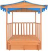 vidaXL 'Kinderspielhaus mit Sandkasten' 130 x 130 x 143 cm (LxBxH), inkl. Sandkasten Bild 4