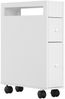 MC Star Badkommode Badezimmerschrank Nischenschrank mit Rollen Weiß, 16x49,5x66cm (2 Schubladen & offenem Fach, Badrollwagen) Bild 5