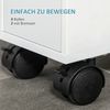 MC Star Badkommode Badezimmerschrank Nischenschrank mit Rollen Weiß, 16x49,5x66cm (2 Schubladen & offenem Fach, Badrollwagen) Bild 3