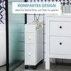 MC Star Badkommode Badezimmerschrank Nischenschrank mit Rollen Weiß, 16x49,5x66cm (2 Schubladen & offenem Fach, Badrollwagen) Bild 2