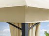 Toolport Gartenpavillon wasserdicht 180g m² Dachplane, Stahlrahmen / Polyester champagner, 3x3 m Bild 4