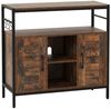 KOMFOTTEU Küchenbuffet Sideboard mit 2 Türen, verstellbaren Regalen & 3 Haken Bild 5