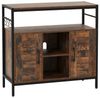 KOMFOTTEU Küchenbuffet Sideboard mit 2 Türen, verstellbaren Regalen & 3 Haken Bild 4