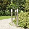 vidaXL Pollerleuchten mit Sensor 3er 80 cm Edelstahl IP44 4006008 Bild 3