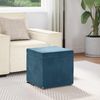 vidaXL Hocker Blau 41 x 41 x 40 cm Samt und Engineering Holz 876749 Bild 3