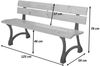 Gartenbank HWC-O20, Sitzbank Parkbank Holzbank 2-Sitzer, Gusseisen Holz Kiefer, 125cm ~ hellbraun Bild 3