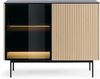 Bettso 'RITA' Kommode mit LED-Beleuchtung, Holzwerkstoff Eiche Vincenza, 84x39x107cm Bild 4