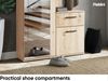 MEBLINI Garderobenschrank Flur mit Spiegel - LUXOR - 97x30x195cm R/L - Trüffeleiche - Garderobe Schrank - Flurgarderobe schmal - Garderobe Flur Möbel Set - Flurschrank hoch Bild 4