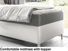 MEBLINI Kinderbett mit Bettkasten FILIPPO 1 100x200 Links – H3/Grau Samt Gepolstert Einzelbett mit Matratze - Polsterbett mit Stauraum - Bett mit Kopfteil – Stauraumbett Bild 4