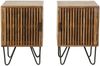 KAWOLA Nachttisch SWEAK Beistelltisch 2-tlg. Mangoholz massiv braun 60 x 30 x 40 cm Bild 3