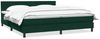 vidaXL Boxspringbett mit Matratze Dunkelgrün 180x220 cm Samt 3316080 Bild 1