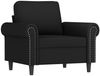 vidaXL 4-tlg. Sofagarnitur mit Kissen Schwarz Samt 3202185 Bild 3