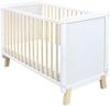 Baby-Delux Babybett Lou Weiß Kiefernholz Schutzgitter, Kinderbett 60x120 umbaubar Matratze Bild 3
