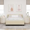 vidaXL Boxspringbett mit Matratze Creme 140 x 190 cm Stoff 3339959 Bild 3