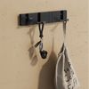 doporro Garderobenleiste Wandgarderobe Garderobenhaken aus Alu mit 4/6 Haken Kleben/Bohren, 4/6 faltbare Haken Bild 4