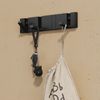 doporro Garderobenleiste Wandgarderobe Garderobenhaken aus Alu mit 4/6 Haken Kleben/Bohren, 4/6 faltbare Haken Bild 3