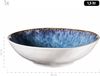 MÄSER 934013 Serie Frozen, 9-teiliges Bowl Set aus schöner Keramik, 1 Salatschüssel, 4 Ramen Schalen und 4 Dip Schälchen, organische Formen im Vintage Look, händisch lasiert, Steinzeug, Blau Bild 2