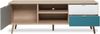 Finori Cuba 54 TV-Board, Dekor Sonoma Eiche / Tricolor | TV-Board für Wohnzimmer | Maß: B x H x T ca. 150 x 52 x 40 cm | TV-Board mit 1 Tür, 2 offene Fächer und 2 Schubkästen Bild 5