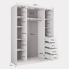 Masseno Schwebetürenschrank NATA Kleiderschrank mit Spiegel und Schubladen Schlafzimmerschrank Bild 4