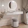 Lookway Schminktisch AURORA SILVER Hängender Kosmetiktisch mit Spiegel (1x Konsole und 1x Spiegl), Breite: 102 cm Bild 2