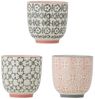 Bloomingville Becher Bloomingville Cécile Becher 180 ml Rose Steingut 3er Set, Steingut Bild 5