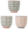 Bloomingville Becher Bloomingville Cécile Becher 180 ml Rose Steingut 3er Set, Steingut Bild 4