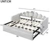Odikalo Schlafsofa Schlafcouch mit Ausziehbett & LED, Polster-Tagesbett, Ausziehfunktion flach oder aufgestellt Bild 4