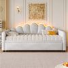 Odikalo Schlafsofa Schlafcouch mit Ausziehbett & LED, Polster-Tagesbett, Ausziehfunktion flach oder aufgestellt Bild 3