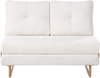 Schlafsofa 2-Sitzer JERSLEV Bouclé Cremeweiß Bild 4