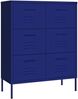 vidaXL Schubladenschrank Marineblau 80x35x101,5 cm Stahl 336145 Bild 2