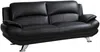 Vente-unique - MUSKO Couchgarnitur Kunstleder Schwarz - B 91 cm x H 89 cm x L 150 cm200 cm Bild 5