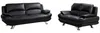 Vente-unique - MUSKO Couchgarnitur Kunstleder Schwarz - B 91 cm x H 89 cm x L 150 cm200 cm Bild 4