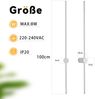 ZMH LED Wandleuchte Moderne Innenwandleuchte 100cm Warmweiß 3000K Einstellbar Bild 3