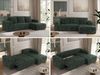 Ecksofa mit Schlaffunktion, Bettkasten und losen Kissen für das Wohnzimmer - TRENTINO - Grün Cord - rechts Bild 2