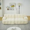 Modulares 2-Sitzer Sofa B 224 x T 104 x H 66 cm aus Stoff in Beige Bild 2